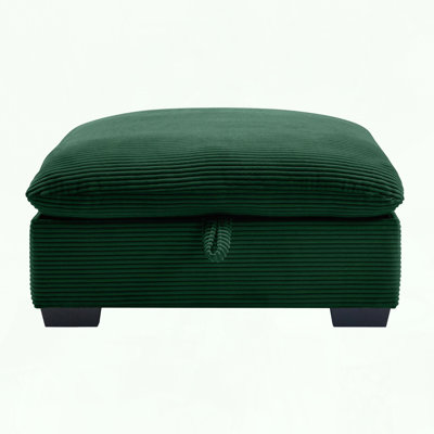 Modular Corduroy Ottoman for Sofa Combinations
