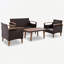 Canapé modulaire d'extérieur courbé de 46,39 po avec coussins Laarni-513988886