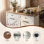 Armoire à poubelle double inclinable avec 2 tiroirs de rangement, résistant aux odeurs et aux animaux de compagnie pour la cuisine, la buanderie et le salon-425936194