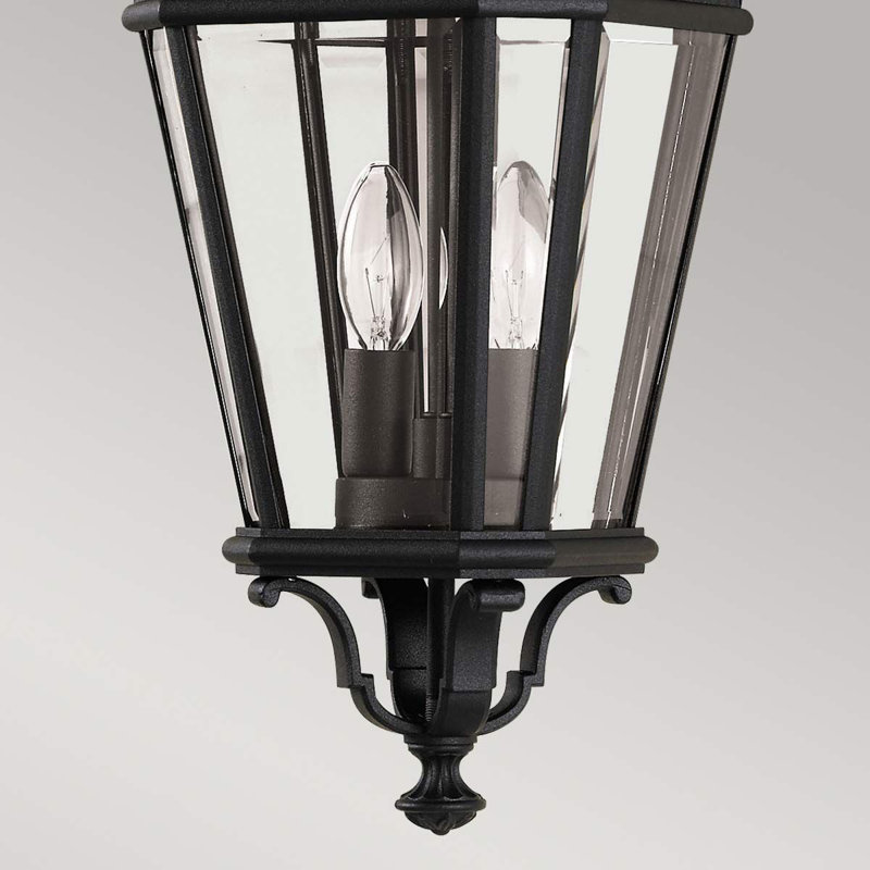 Tilda 2 - Light Outdoor Hanging Lantern, Black