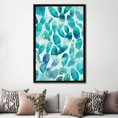 « aquarelle cactus », peinture sur toile