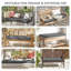 Coussin de banc d'extérieur 48 po x 18 po x 3 po Coussins de siège intérieur et extérieur-163530428-163530431