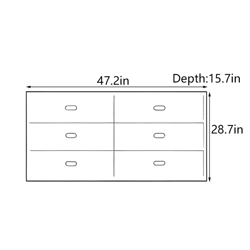 Bromley, H 28,7 po x l 47,2 po x P 15,7 po