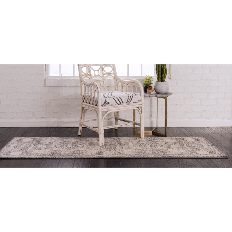 Tapis gris clair Kemira, Tapis de couloir 2 pi x 6 pi 9 po