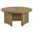 Distressed Light Brown Round Coffee Table