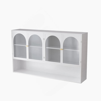 47.25" Four-door Glass Wall Cabinet (Wall-mounted)