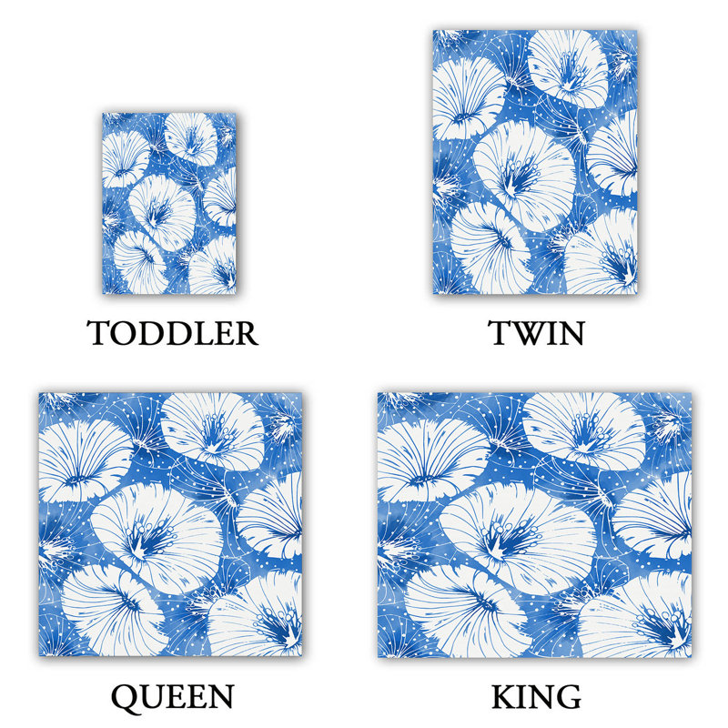 Ensemble de housse de couette fleurs, 1 housse de couette grand + 2 taies standards