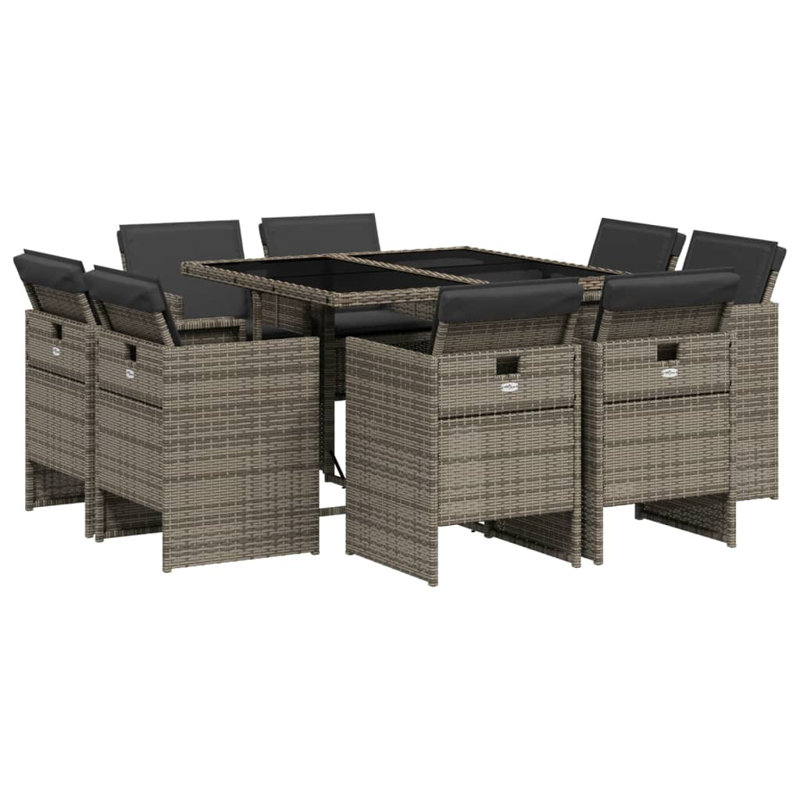 Ensemble repas avec coussins Hokku Designs, Gris, Gris, 8