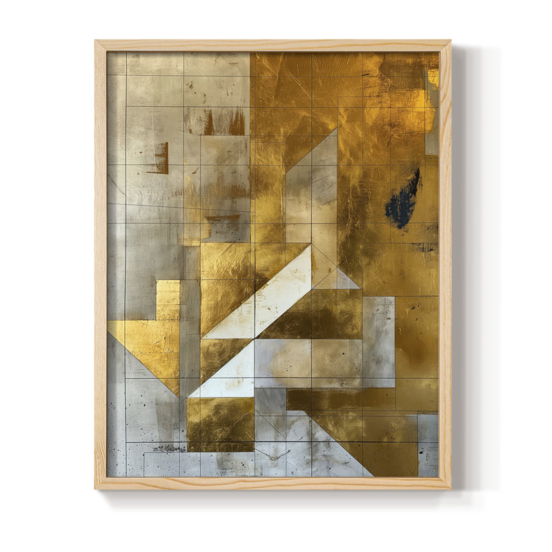 ABSTRACT Series CXVI, reproduction encadrée - bois massif, H 15 po x l 12 po