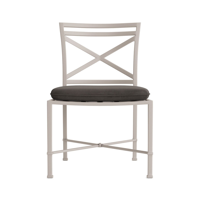 Venetian Outdoor Dining Side Chair, Fusion Charcoal, Brown, Dove Smooth