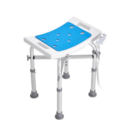 Chaise de douche pour douche intérieure, tabouret de douche à hauteur réglable avec support à barre transversale, siège de douche pour baignoire de douche, siège de tabouret de baignoire antidérapant pour personnes à mobilité réduite, 500 lb