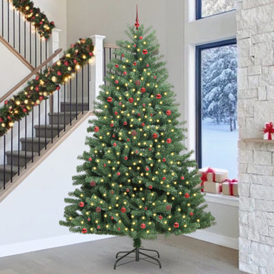 Artificial Hinged Christmas Tree PVC and Metal