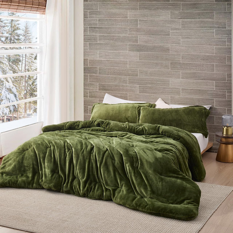 Ensemble d'édredon surdimensionné Coma Induser Me Sooo Comfy, Vert, Édredon pour grand lit + 2 taies décoratives sta