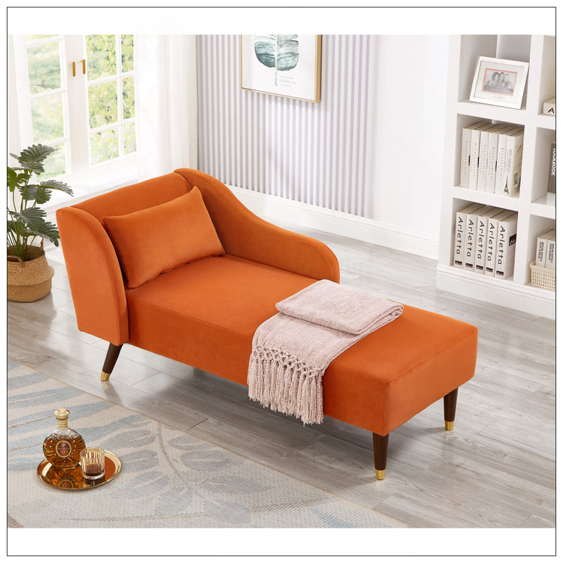 Revêtement en velours de chaise longue Modern, Orange