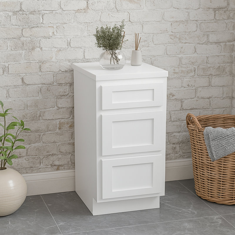 Base de meuble-lavabo de 15 po seulement, Blanc