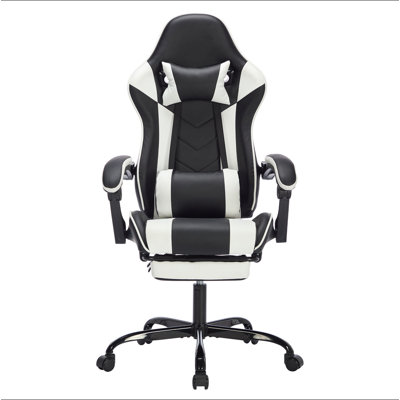 Gaming Chair with Footrest, Ergonomic Computer Chair with Headrest and Lumbar Support, Breathable Material Height Adjustable Video Game Chairs for Adults