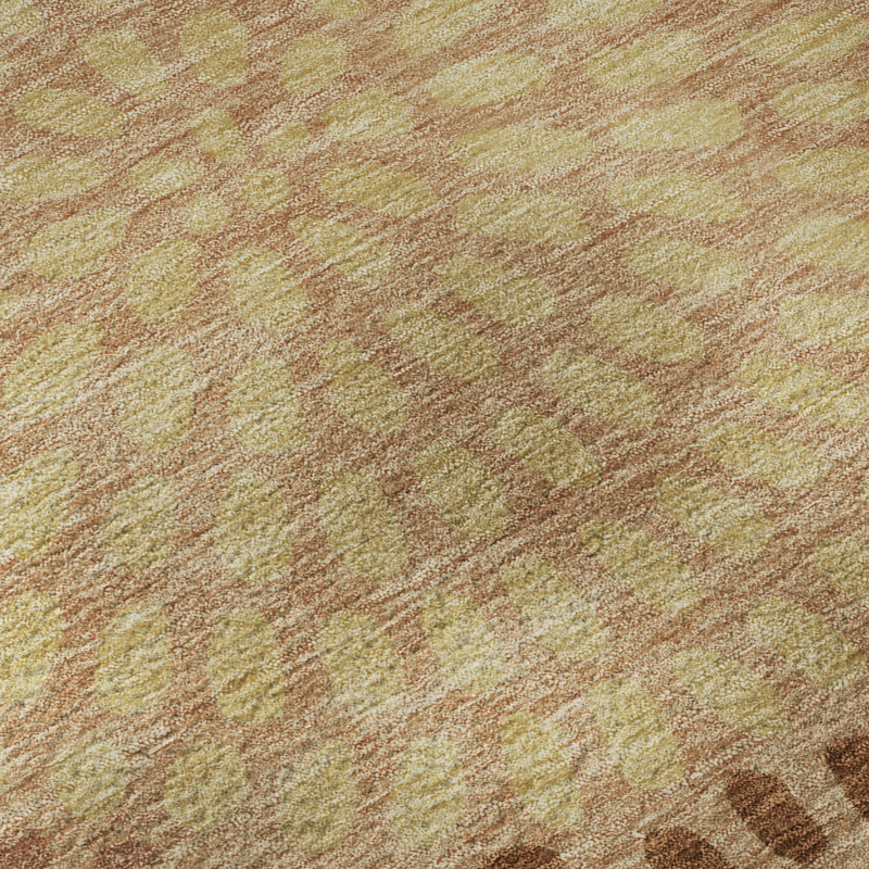 Tapis géométrique lavable à la machine de qualité supérieure Mayfield AMF2492, Copper, 9' x 12'