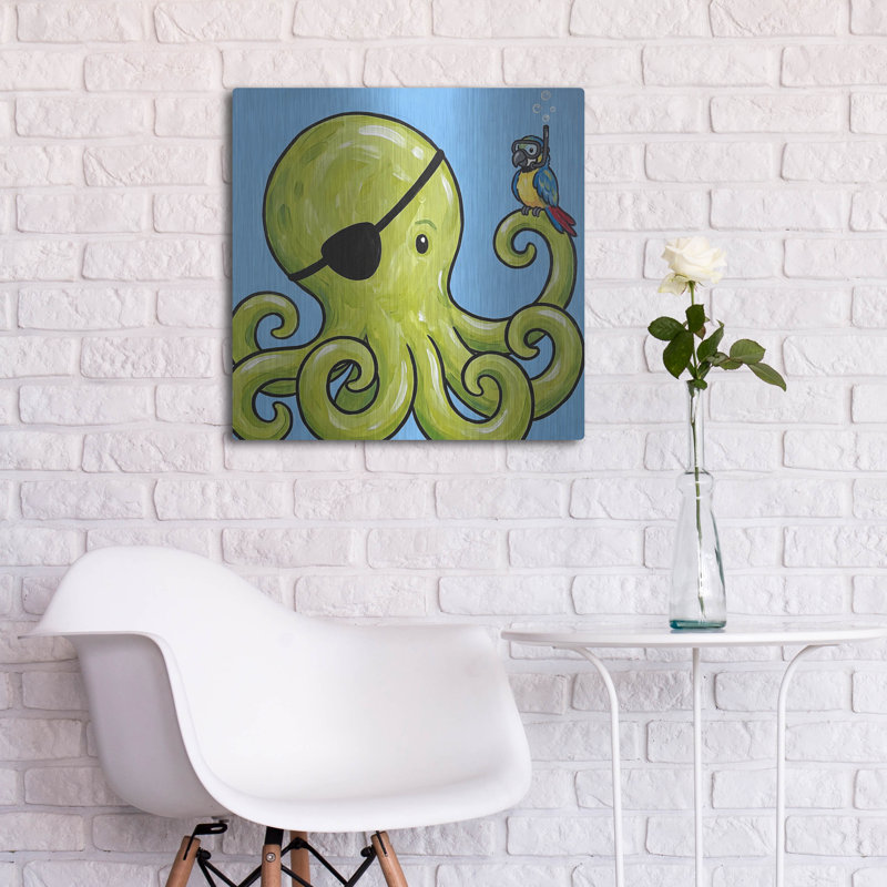  «Pirate Friends» par Rich Monet, art mural en métal, 24 po x 24 po, 24 po x 24 po