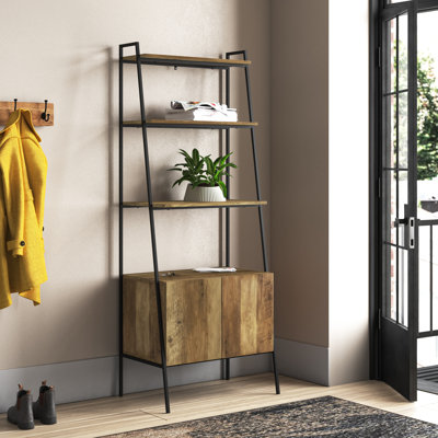 Marshall 182.8 cm H x 71.1 cm W Steel and Iron Ladder Bookcase