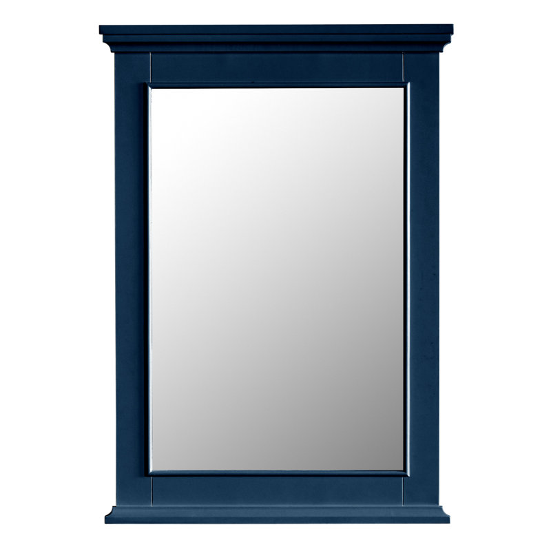 Mauriello Wood Wall Mirror, Navy Blue