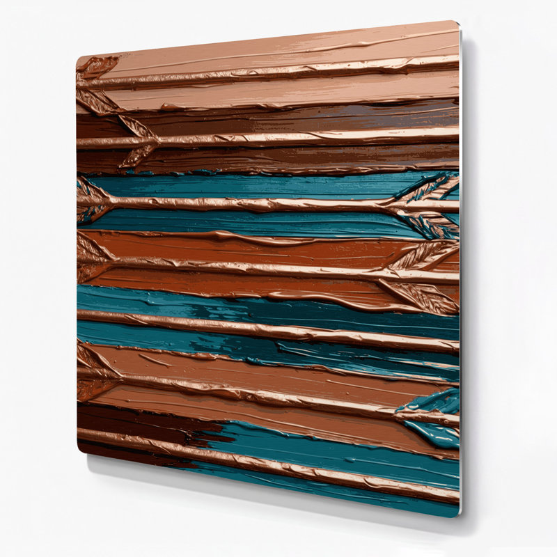 Art mural brun en métal Southwestern, H 144 po x l 144 po x P 0,05 po