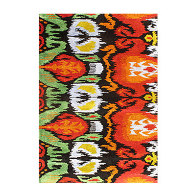 Ikat Hand Woven Wool Ikat Area Rug
