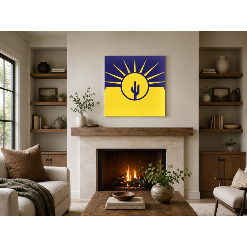Mesa City Flag - Arizona, art mural sur toile, H 12 po x l 12 po
