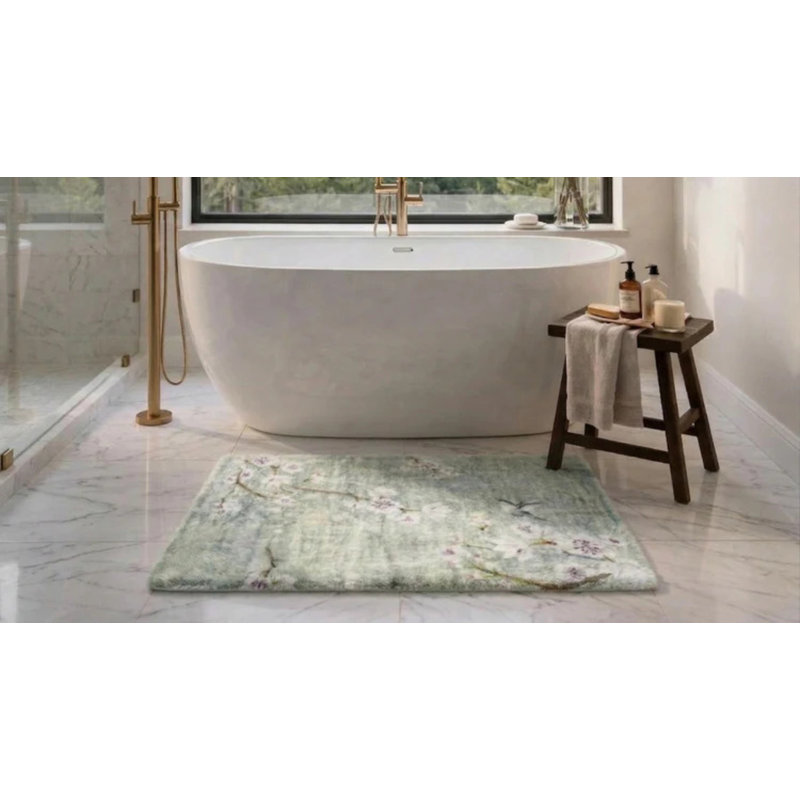 Floral Area Rug, Runner 2' x 8', Celadon