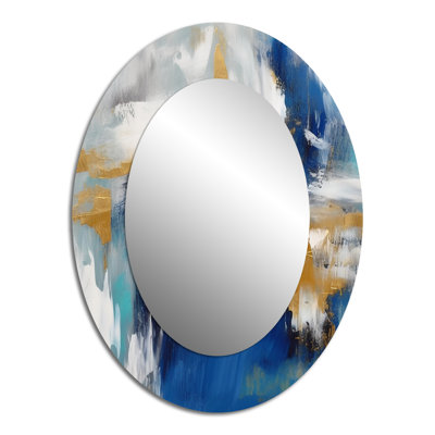 Radiant Muse Emergence IV - Gold Oval Wall Mirror Decor