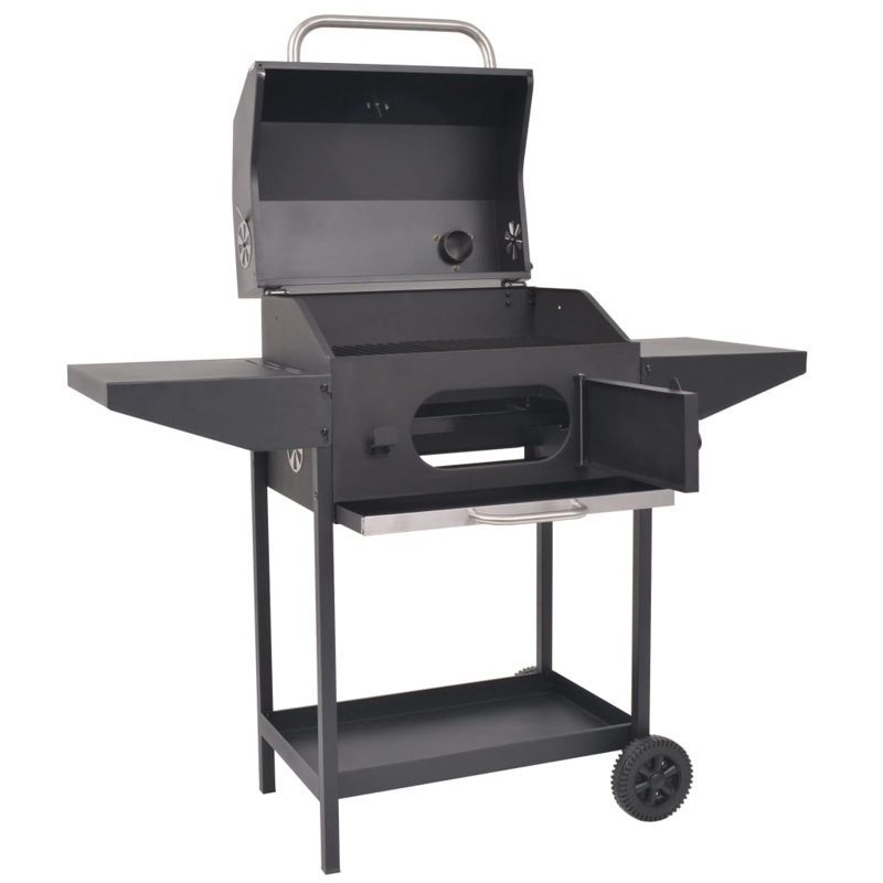 Fumoir barbecue au charbon avec tablette inférieure