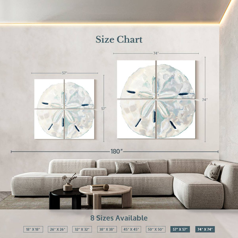 Brampt Light Sand Dollar, 74" H x 74" W