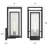 18 In. 1-light Matte Black Finish Outdoor Wall Sconce With Seedy Glass Shade