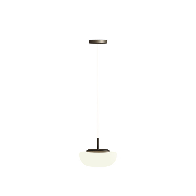 Kiki 1 - Light Single Geometric Pendant with Canopy, Brushed Bronze Nickel