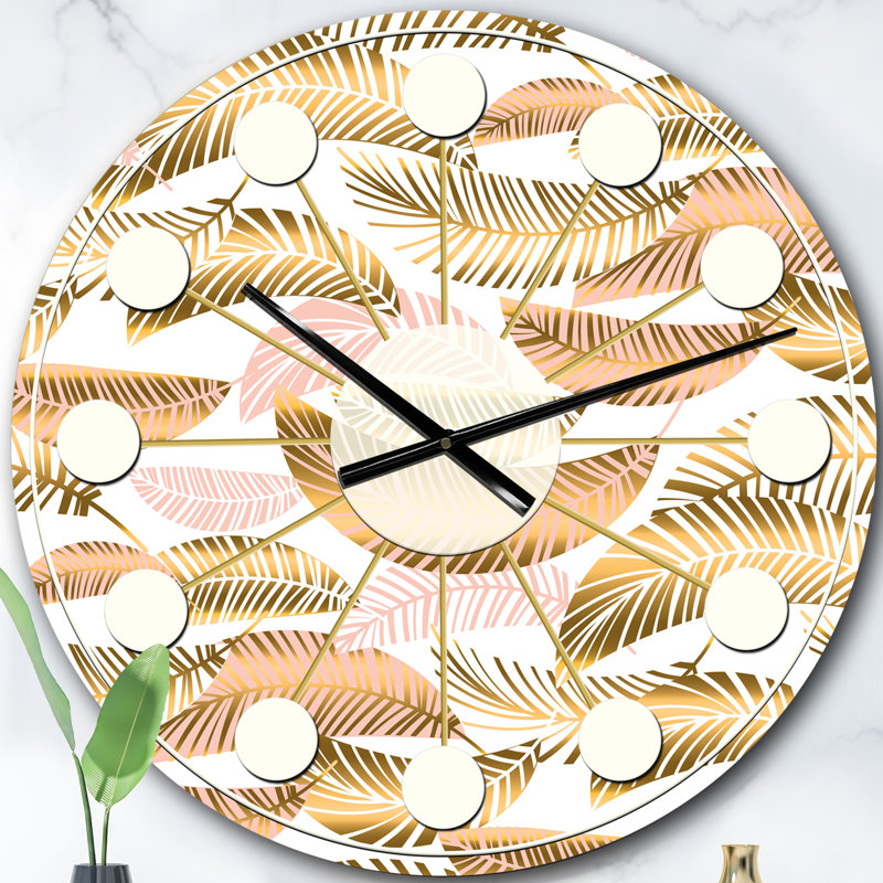Horloge murale Golden Mid-Century III, Surdimensionné