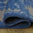 Blue 100% Wool Handmade Floral Indoor Area Rugs Hand Knotted Runner-923314324