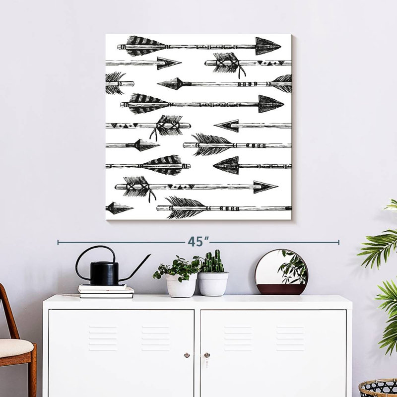 Sireci Tribal Arrows Pattern, 30" H x 30" W