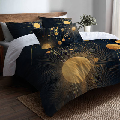 Mod Constellation Burst Bedding Set of 5 - Abstract Starburst Bedding Set