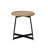 Abrams 18 Inch Round Wood Top Metal Base Side Table