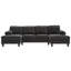 Canapé modulaire en U avec méridiennes doubles, poches de rangement et coussins d'accoudoirs pour un salon confortable-2013786585