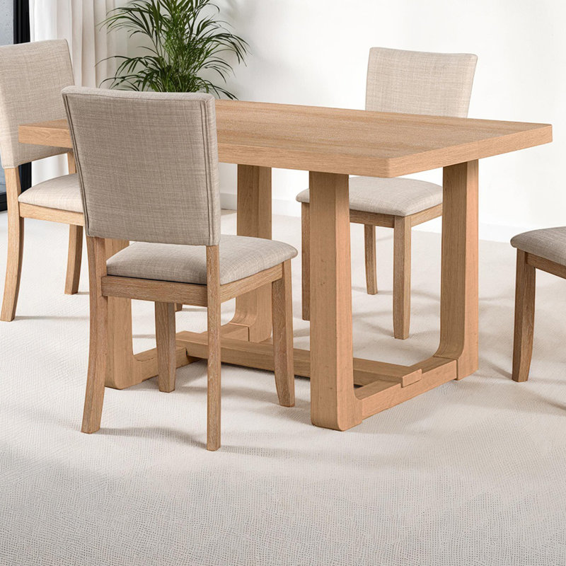 Table de salle à manger de style transitionnel Table de salle à manger 1Pc, Natural