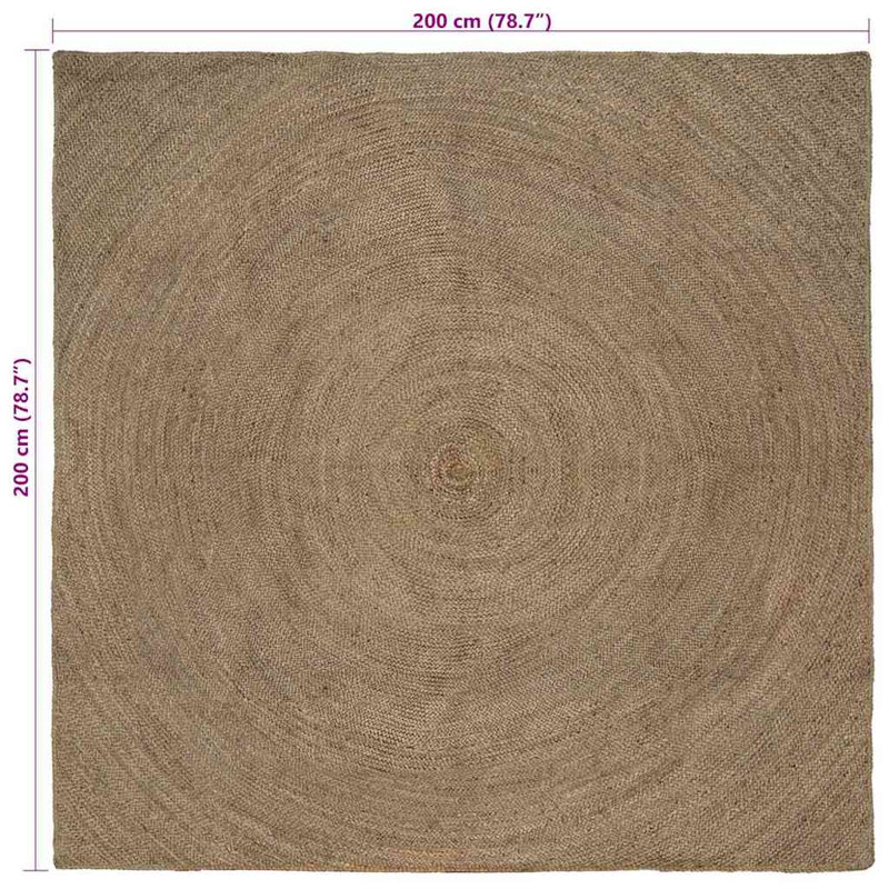 Solid Colour Standard Area Rug, Square 200cm