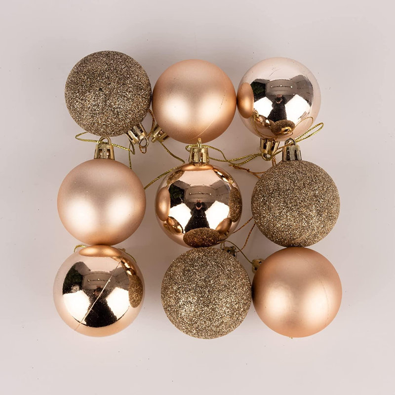 5cm Polyvinyl Chloride (PVC) Bauble, Gold
