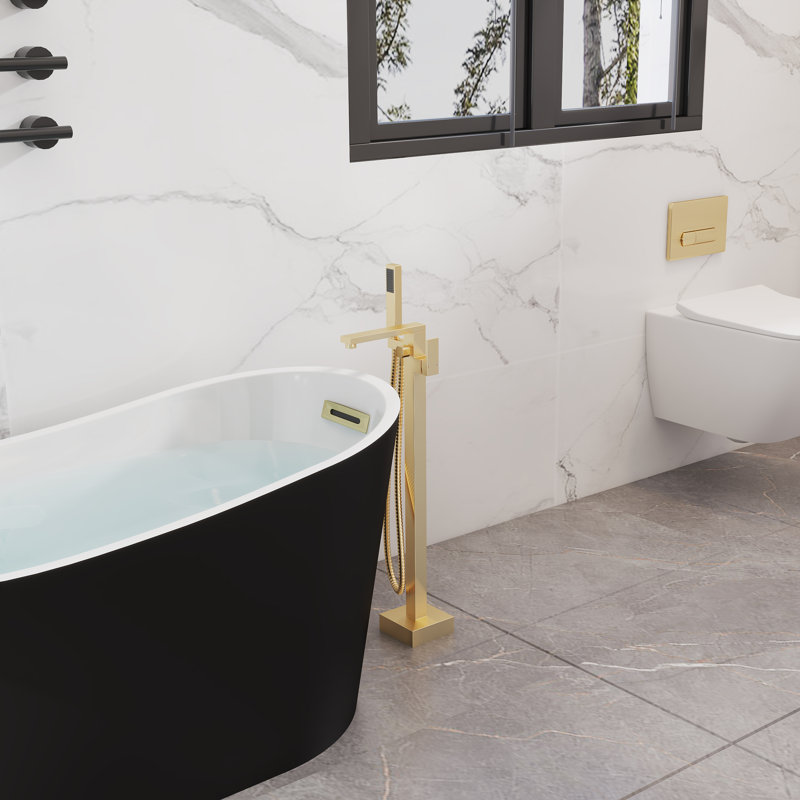 Robinet de baignoire autoportant KDK Home, Doré