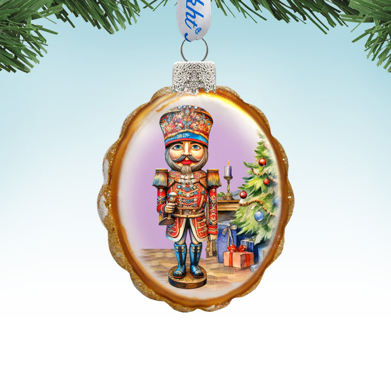 4'' Glass Hanging Figurine Ornament