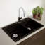Évier de cuisine à double cuve à montage double 60/40 Diamond SILGRANIT 33 "- Café-22742797