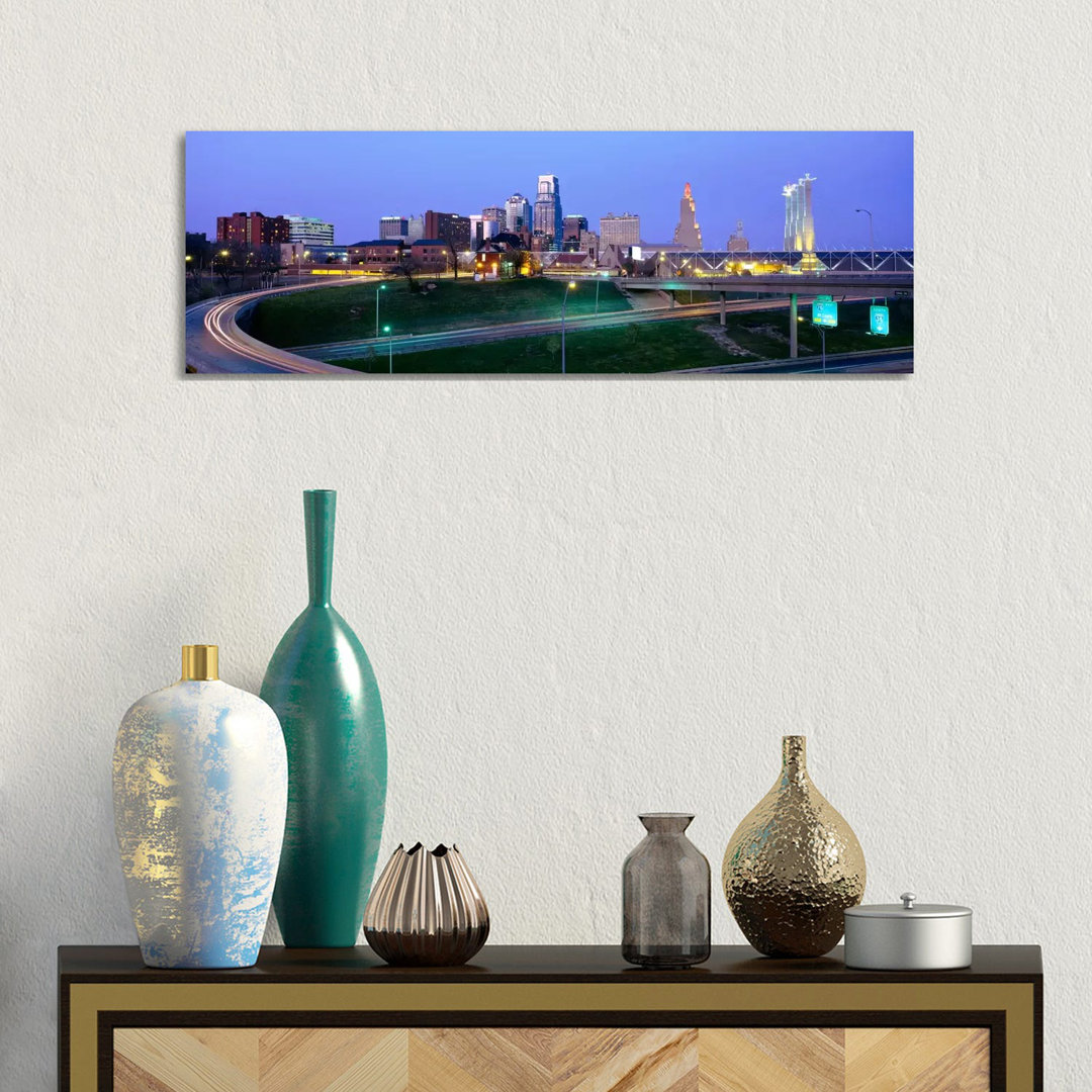 Buildings In A City, Kansas City, Missouri, USA - Wrapped Canvas Panoramic Print