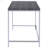 Grey And Chrome Rectangular Writing Desk