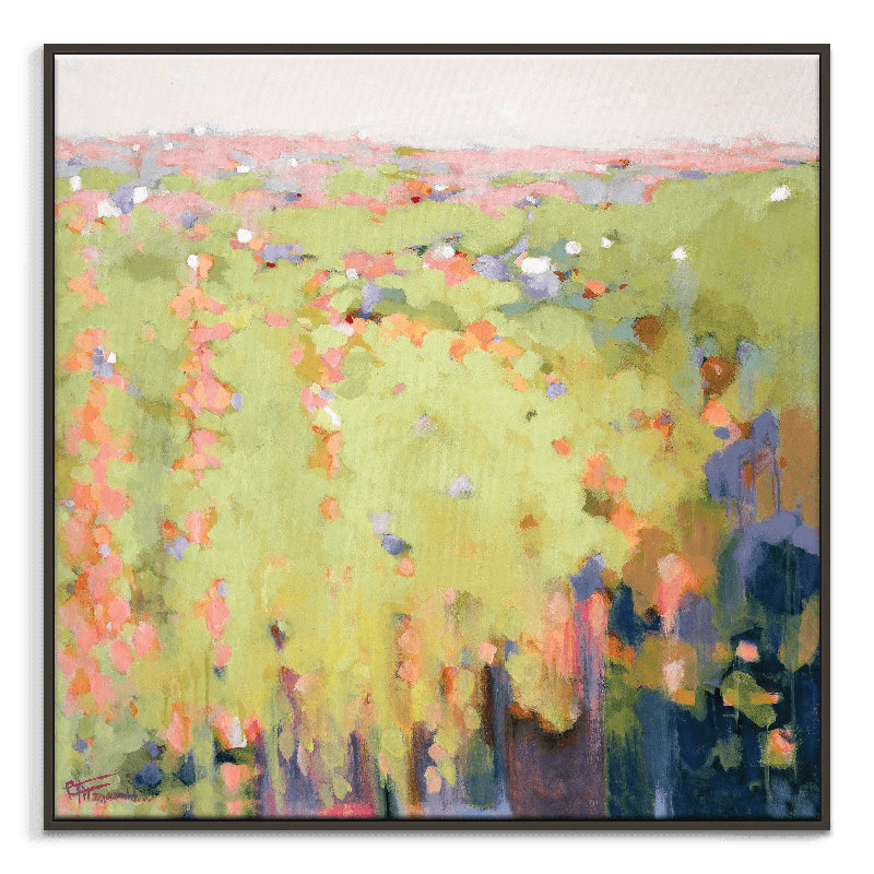 Wish You Were Here by Catherine Fitzgerald - Painting, Black Framed Canvas, 102cm H x 102cm W x 5cm D