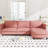 107.8'' Large Red 4 - Seat L Shaped Couch With Movable , Side Pocket On Arm, Modern Fabric For Relaxing At Home, Breathable Skin Fabric, Springs, High Density Foam, Frame, 800 Pound Ability, Legs Per-1293228589
