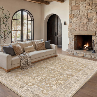 Lume & Co. Classic Persian Inspired Area Rug in Brown